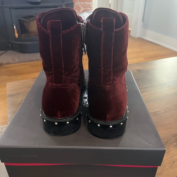 Vince Camuto Velvet Combat Boots - Picture 3 of 3
